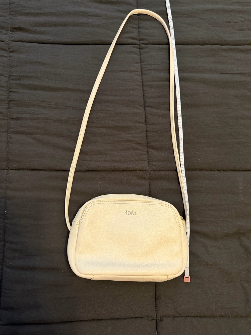 Tula Cream Leather Crossbody Bag